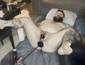 Fuck machine fucks my big ass in missionary big orgasm