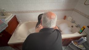 Part 1 When Satana's Butler Bathes and Massages Domina Satana