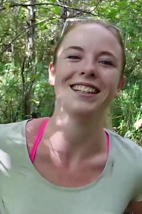 German Ginger Girl with Green Eyes Talk to Risky Public POV Fuck by Stranger