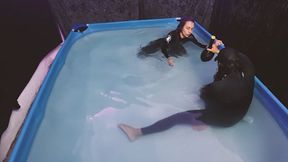 BTS Sara Pool Screams Worlds Underwater CPR Try 1