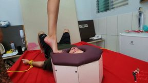 Face sitting in box, part 1, Areta and Slave Rebbit Gay, Cam by Manu, FULL HD