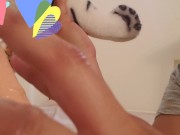 Plushie tiger with dildo