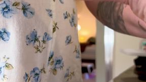 Weekly Toy Cleaning in a Floral Dress