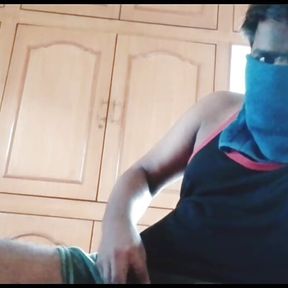 Horny Indian man plays with dick