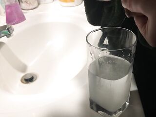Lactating in a cup