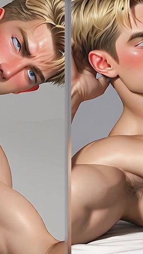 This Athletic Blonde Guy Having Ahegao While Jerking off Will Drive You Wild