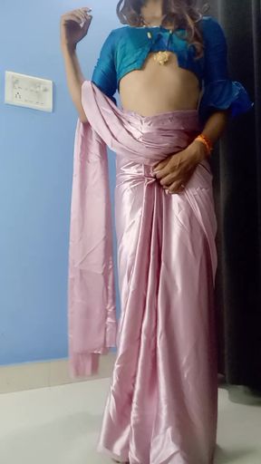 Amazing satin sarree for my stepmom