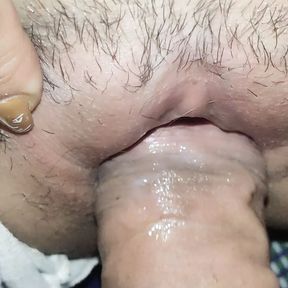 Close-up of my cock in and out of step sister&#039;s pussy