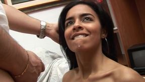 Amazing blowjob for a cock cumming in her mouth