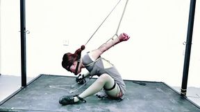 CFT027 BONDAGE ELBOW SUSPENSION CLOTHESPINS NIPPLE BALLGAGGED TICKLING ELECTRICITY HUMILIATIO STRUGGLING EXTREME DOMINATION SLAVE TRAINING