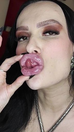 Lip Job on Big Cock Immediately After Lip Augmentation