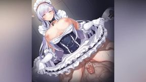 AZUR LANE - BELFAST MASTURBATES WITH A COCK