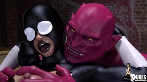 A big dick alien fucks his partner and a big booty white bitch gets recruited
