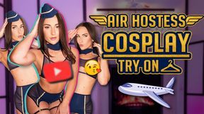 Air Hostess Cosplay Try On Uncut