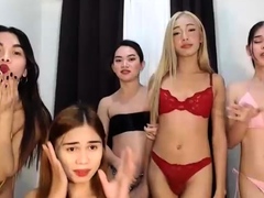 Big Tits Tranny Jerking her Big Hard Cock