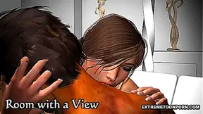 Gothic Beauty Rides Rough Dick in Hot 3D Hentai Action
