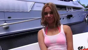 Kendall Teases Outdoors then Gets Fucked Hard on Private Yacht