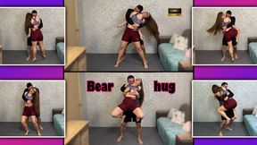 Wrestling Muscular Girl Struggles From Bear Hug 1080 - Bondage - Humiliation - Helpless - Leggings - Shorts - Ass Worship - Female Wrestling - Long Hair - Foot Fetish - Strong Woman - Muscular Calves - Grab - Camel Toe