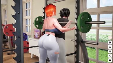 Gym girl takes big dick deep in mansion days cumshot mess