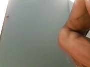 Sensual Top Fitness model taking a shower and jacking off moaning a lot