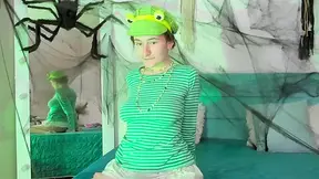 playful frog cosplay