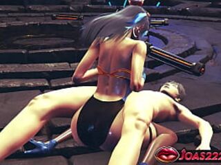 CG Anime Nessa - Large Melons Beauty Wearing Shiny Latex Bodysuit and Gloves Performs Sexy Slippery Titjob and Tugjob Ending in POV Semen Explosion In Sweetheart Elect two