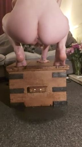 big piss spray and cum on the floor