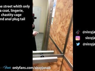 Crossdresser chastity public exhib