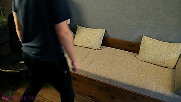 Young construction worker came to my place for a blowjob