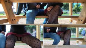 Risking&#x516C;&#x5F00;Cumshot: Flashing Dick&#x1F32D; to Hot Girl in Park