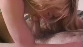 Blonde bitch Trinity Lane takes Ed's hot load of jizz in her mouth