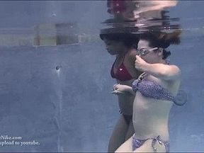 Girls underwater