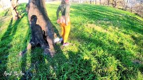 drinking liters of pee in the street with my stepfather, yellow pee and in public!!!