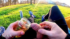 drinking liters of pee in the street with my stepfather, yellow pee and in public!!!