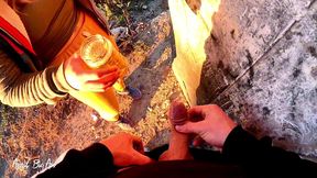drinking liters of pee in the street with my stepfather, yellow pee and in public!!!