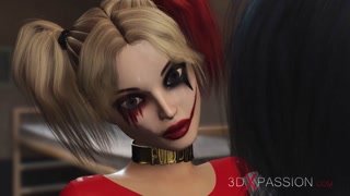 Rough sex in prison! Harley Quinn fucks hard a female prison guard