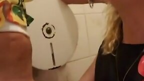 Essex Baby Lisa and Tranny Pauline in the club toilets