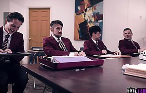 Sexy MILF professor gangbang by unruly students