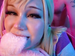 Blond heshe rough face fucking and painal