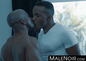 MaleNoir.com - Hunky black guys Pheonix Fellington and Max Konnor ass fuck hard and d