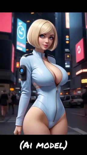 Cyberpunk beautiful girl (Ai model)