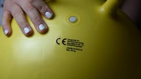 SSBBW bouncing on hopper ball!
