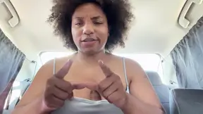 Solo public Ebony Unicorn BoobJob