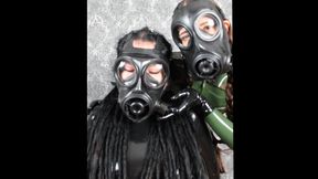 Ani and Kira Gas Mask fun