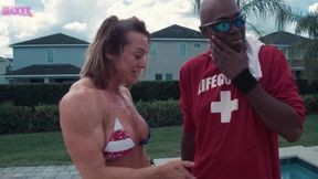 Simone Steele BBC Throat Fuck, Doggystyle & Cowgirl Facial