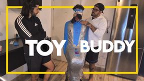 Toy Buddy - Wrapped in plastic and tape, and teased by friends! (1080p) Gay Bondage - Gay Domination - Plastic - Wrapp - Tape Bondage - Tickling - BDSM
