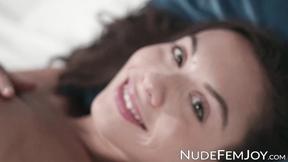 ”Seductive cutie Sabrisse opens wide her delicious & tight snatch”