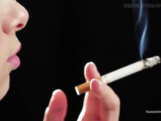 Ultra HD Russian Angel Smokin' Cigarette Seaside
