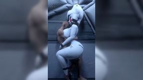 3D Animation: Huge Busty Female Alien Tries To Get Impregnated By a Bold Male Clone