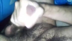 Close up of me cumming onto my hairy belly